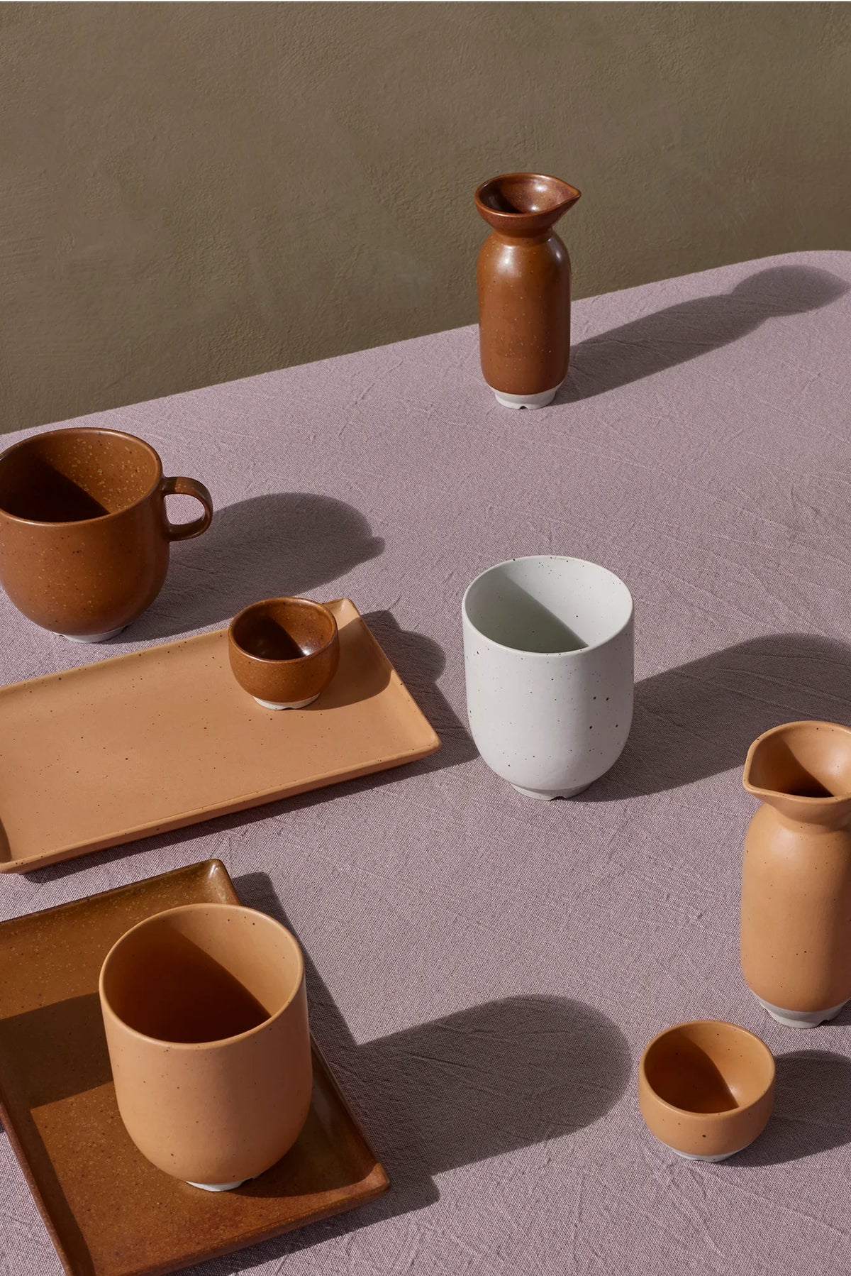 BROSTE Eli Rectangle Plate Short - Caramel Brown