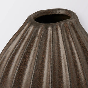 BROSTE Vase Wide Medium - Antique Brown