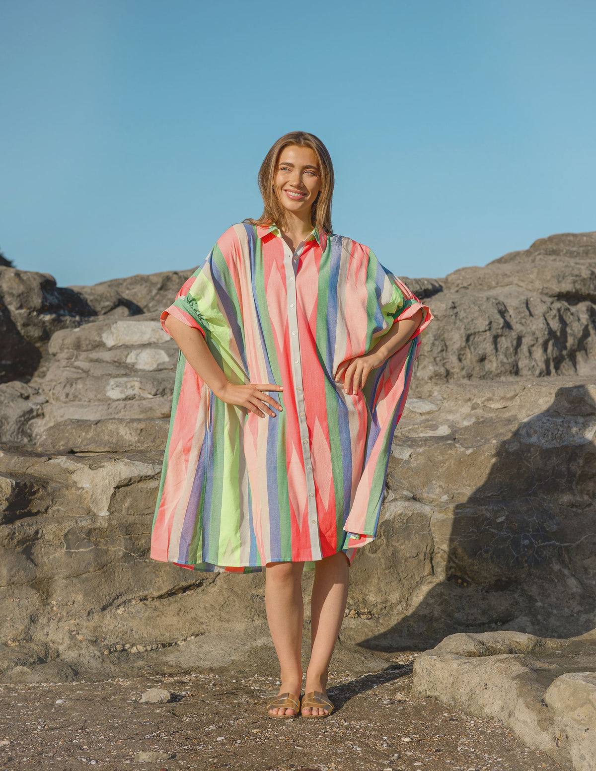 STELLA+GEMMA Bahamas Dress Multi Colours OSFA Beach Holiday