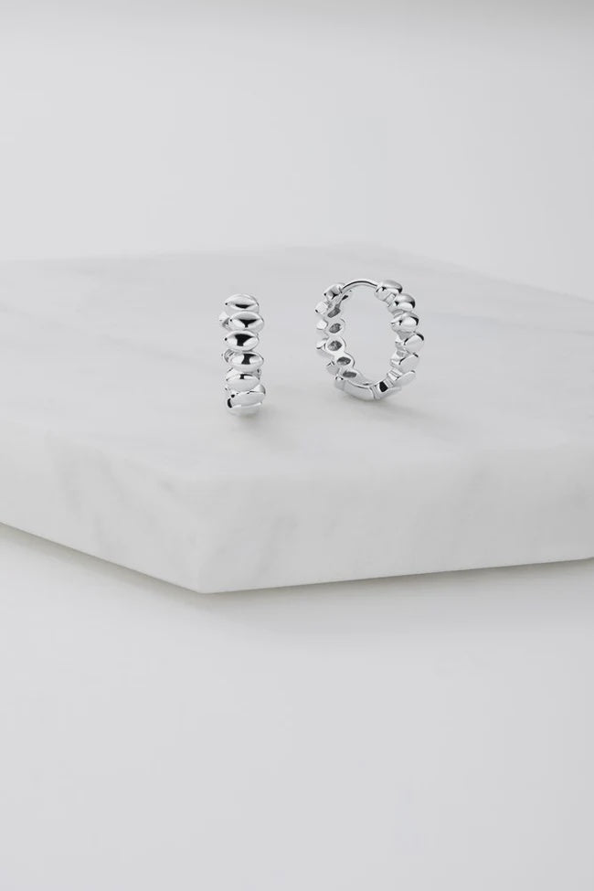 ZAFINO Bailey Earring - Silver - Mini Huggy