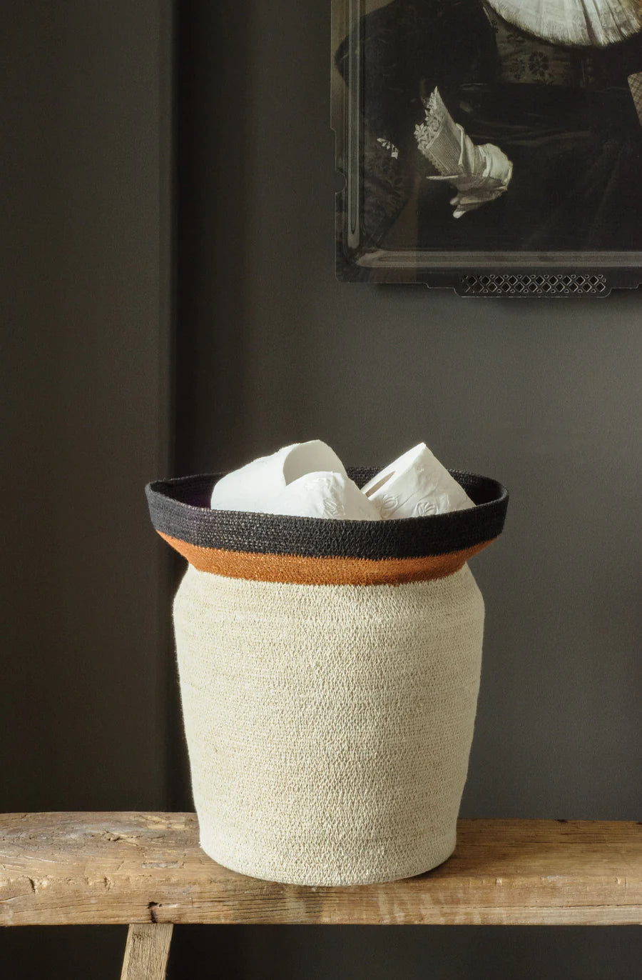 Bianca Lorenne Woven Contenere Black/Tan/Natural  Basket