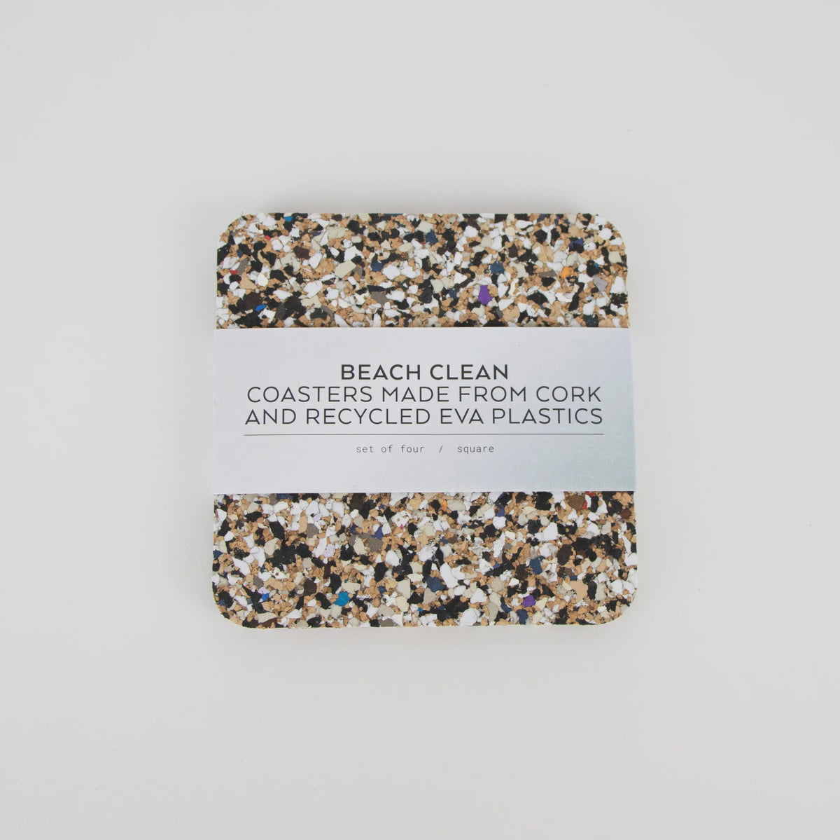 Love LIGA Beach Clean Square Coaster set of 4