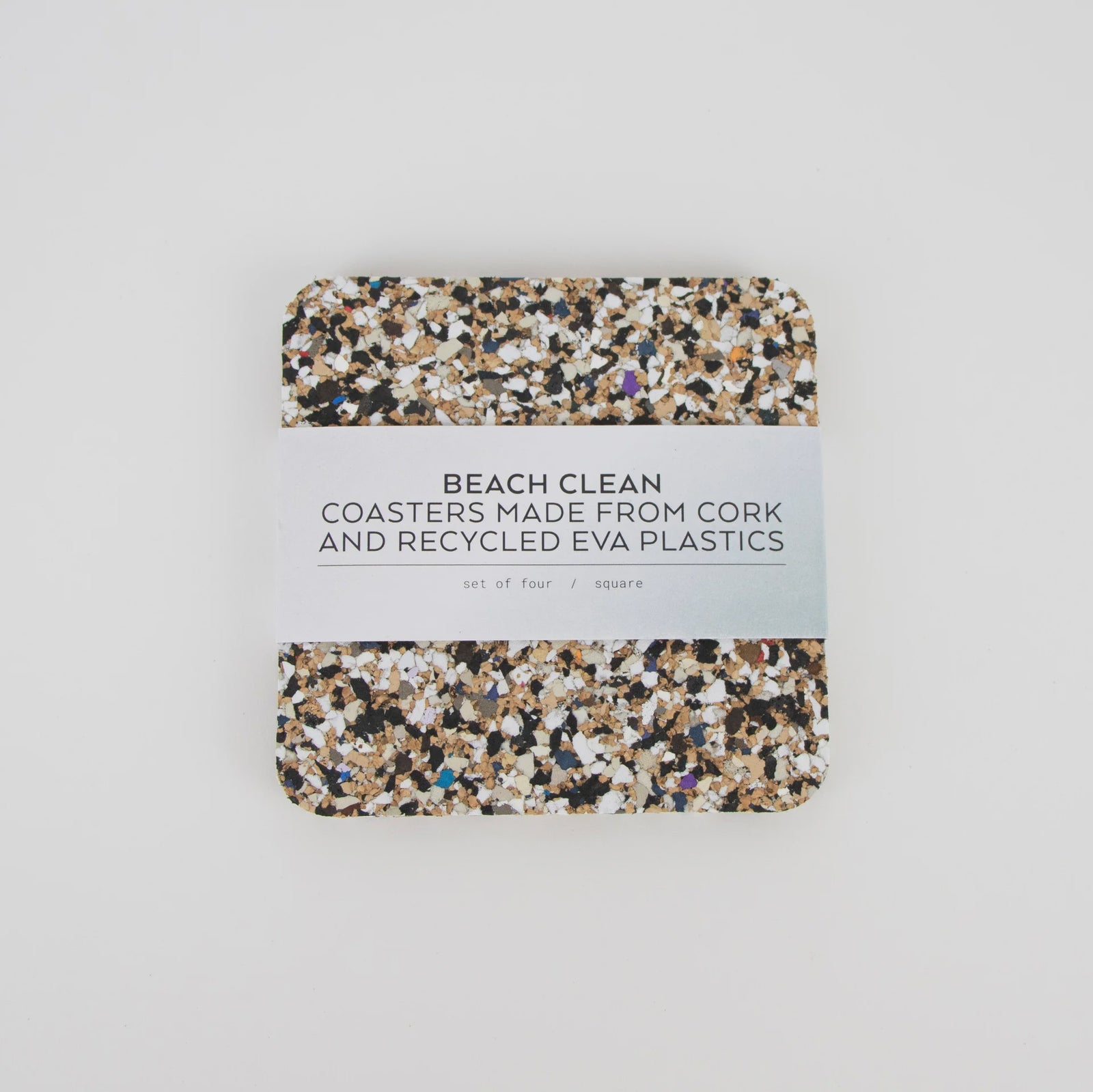 Love LIGA Beach Clean Square Coaster set of 4