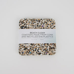 Love LIGA Beach Clean Square Coaster set of 4