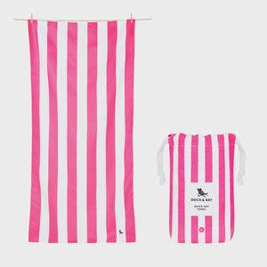 DOCK & BAY Quick dry Beach Towel - Cabana Collection - Phi Phi Pink - L