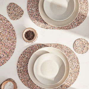 LOVE LIGA Beach Clean Oval Placemat Set of 4