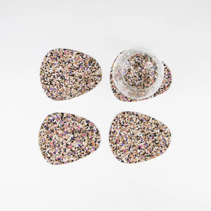 Love Liga Beach Clean Pebble Coaster set of 4