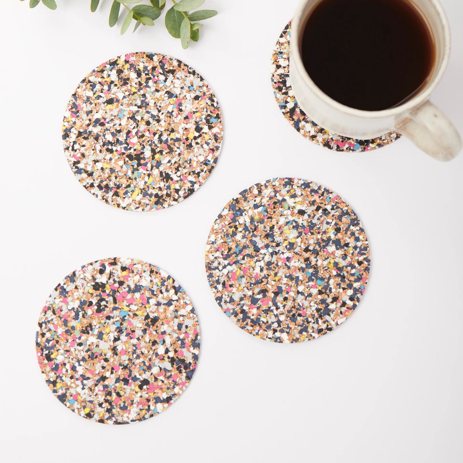 Beach Clean Round Coaster set of 4