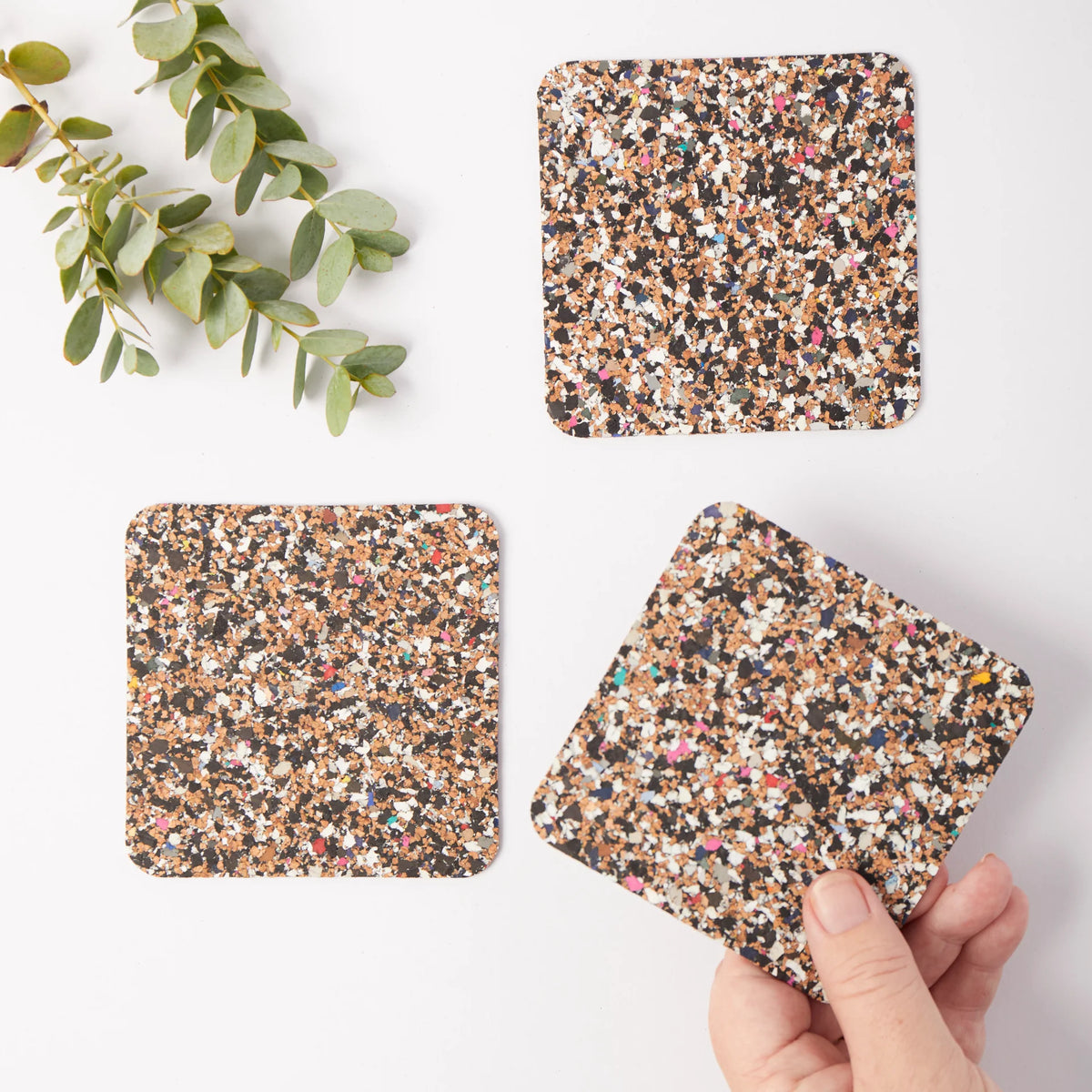 Love LIGA Beach Clean Square Coaster set of 4