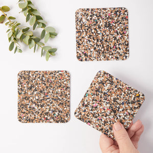Love LIGA Beach Clean Square Coaster set of 4