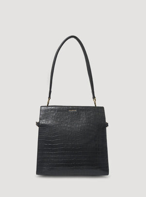 SABEN Beatrice Shoulder Bag - Black Croc