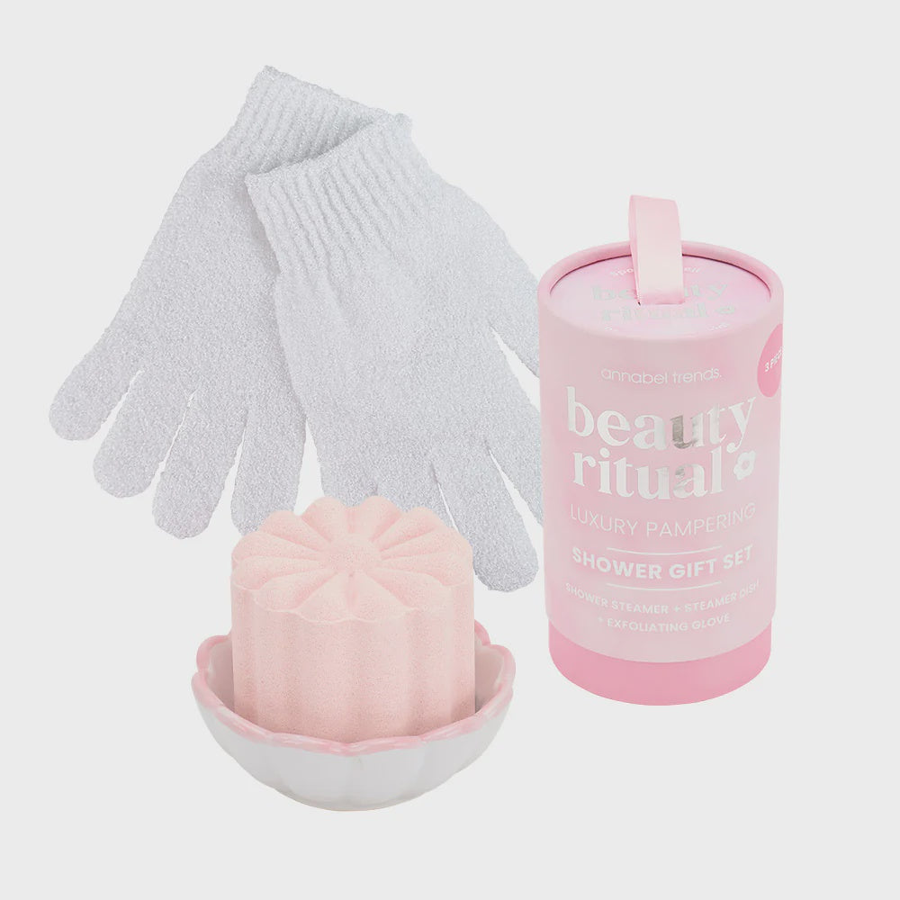 Annabel Trends Beauty Ritual Shower Gift Set - Dusty Pink 3pcs