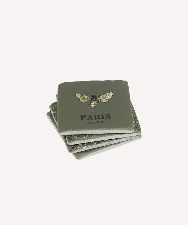 French Country Bee Hive Coasters (4PC)