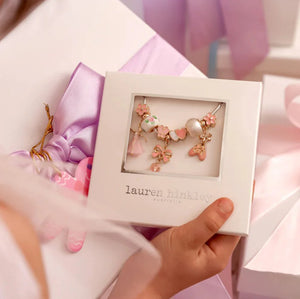 Lauren Hinkley Bella Ballerina Charm Bracelet Decorative keychain with heart and bow charms