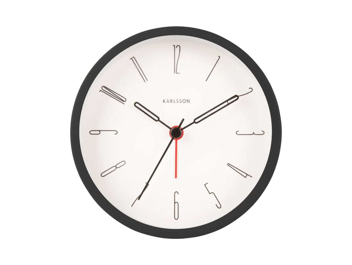 KARLSSON Belle Alarm Clock - Black