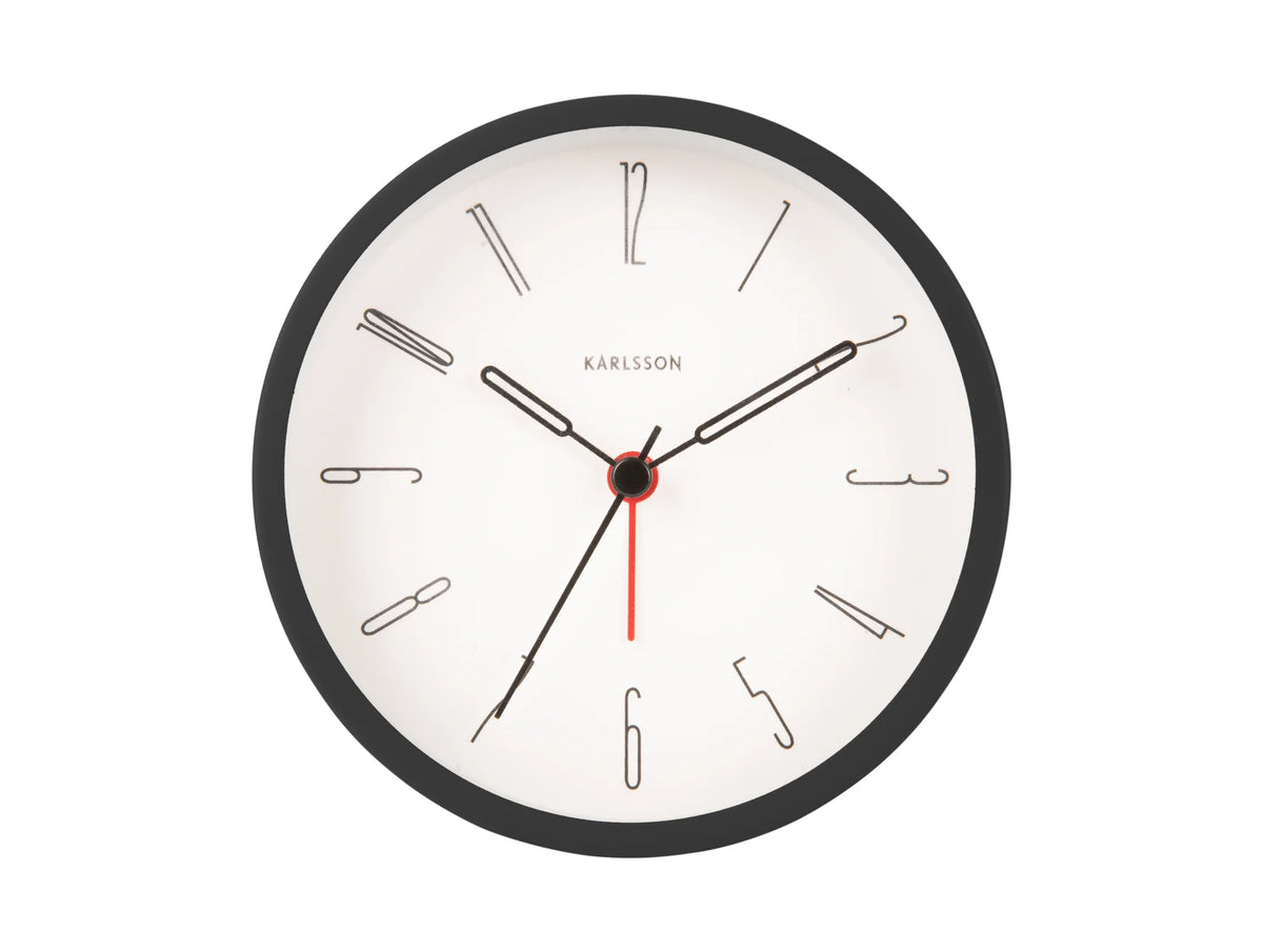 Karlsson Belle Alarm Clock - Black