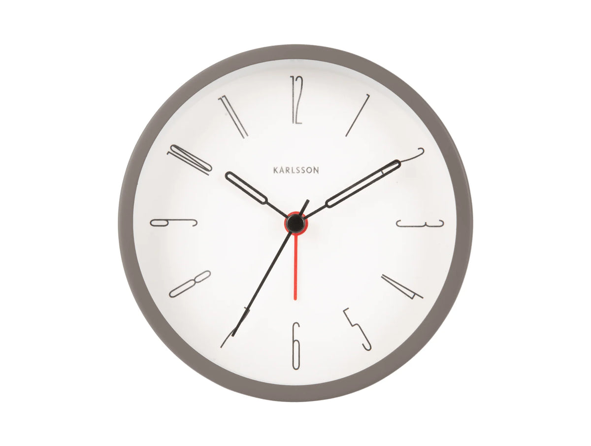 KARLSSON Belle Alarm Clock Grey