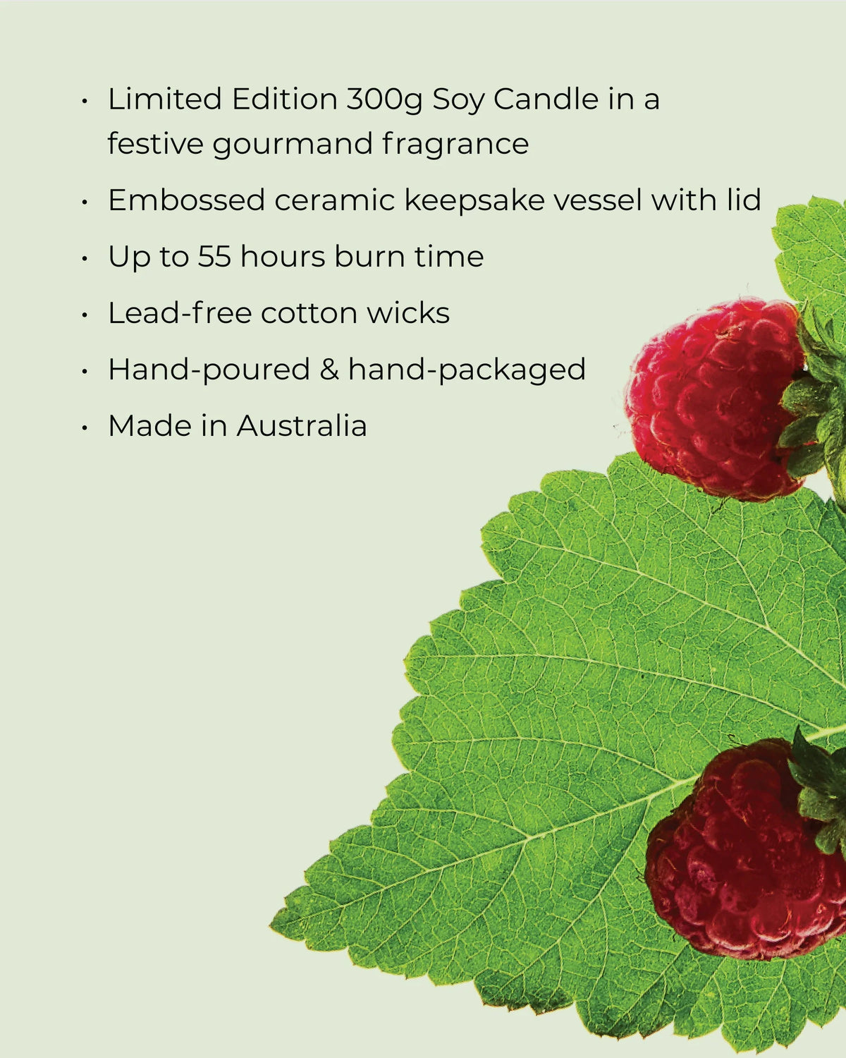 CIRCA 300g Candle - Christmas - RASPBERRY & RHUBARB - X26