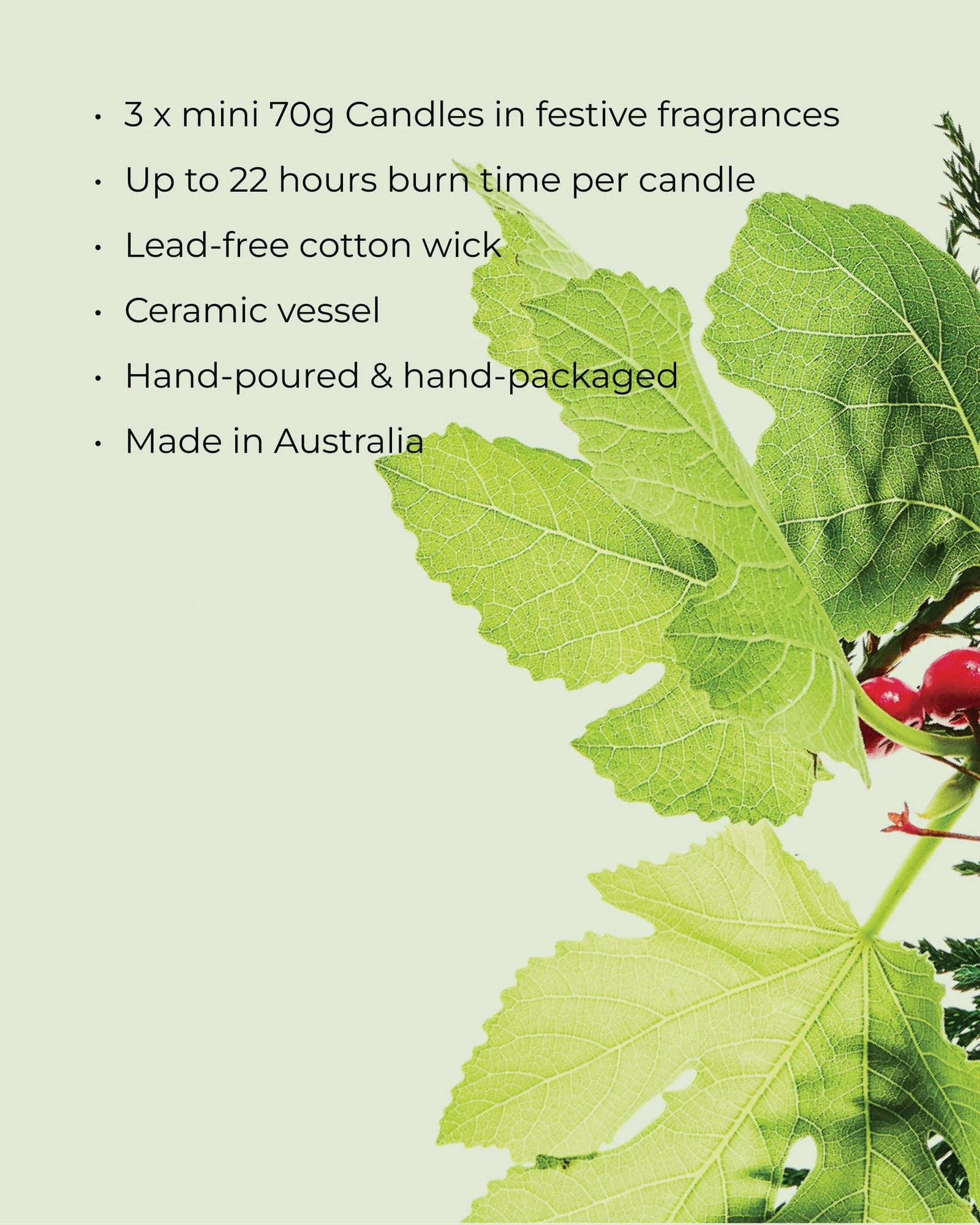 CIRCA Christmas 3x70g Candle Trio