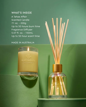 Glasshouse GF 200g Candle & 150ml Diffuser Gift Set - A Tahaa Affair - X26