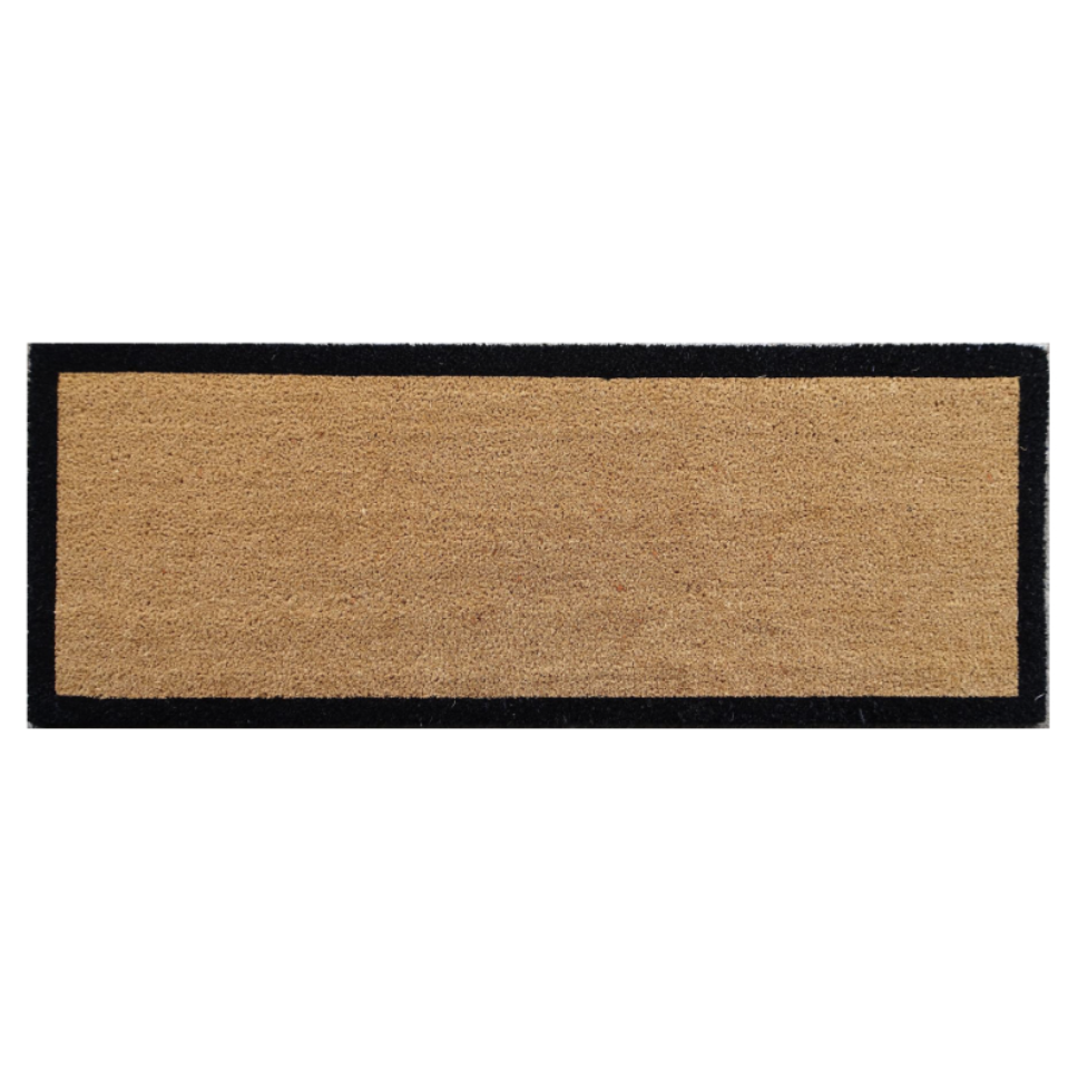 HRB Black Trim Long Coir Doormat
