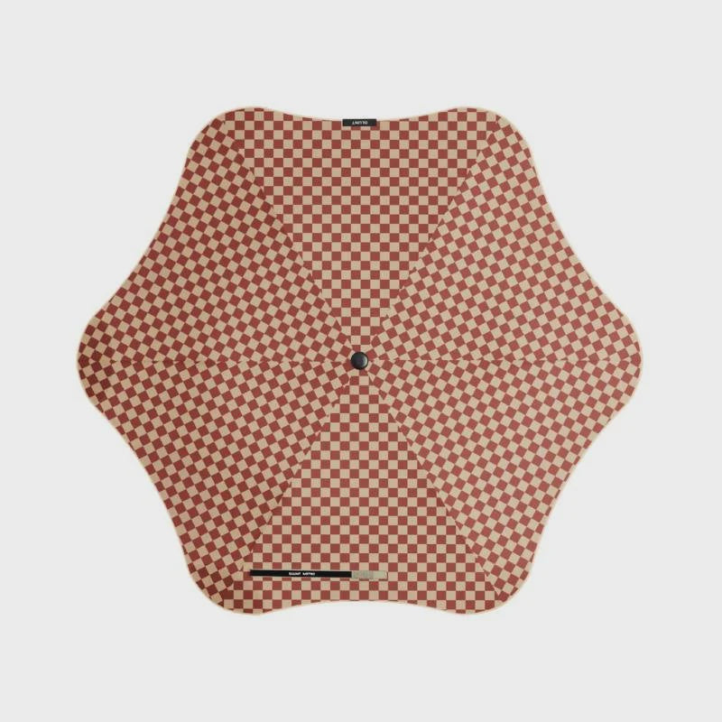 Blunt Metro - Clay Check Hexagonal checkered umbrella 