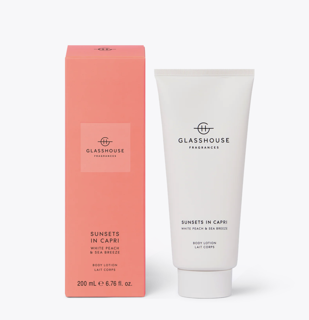 Glasshouse Fragrances Body Lotion 200ml - Sunsets in Capri