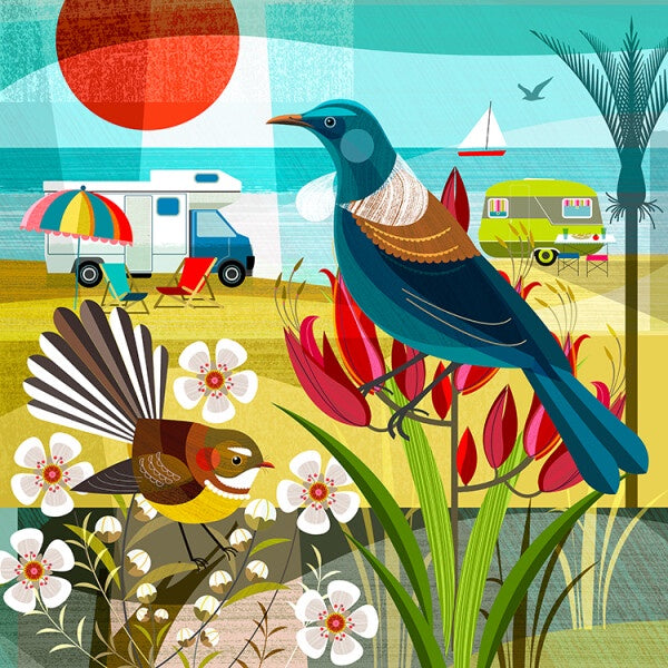 Box Frame White 30 x 30cm Paper - Kiwi Summer 3