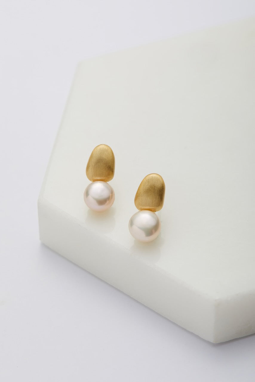 Brielle Brushed Earrings - Gold