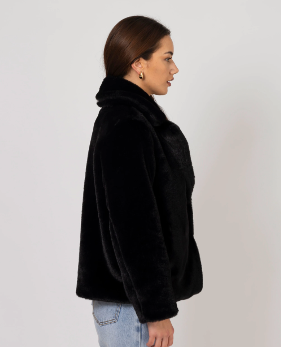 Stella + Gemma AW25 Britta Fur Jacket - Black