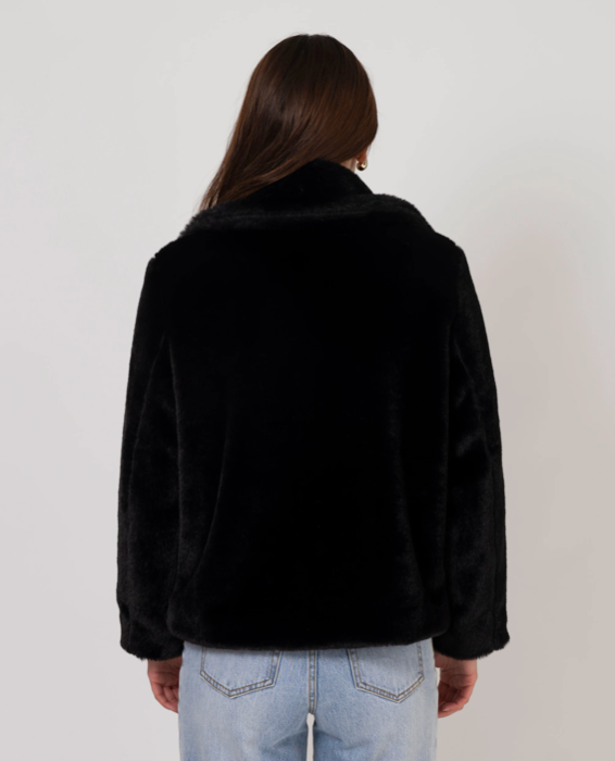 Stella + Gemma AW25 Britta Fur Jacket - Black