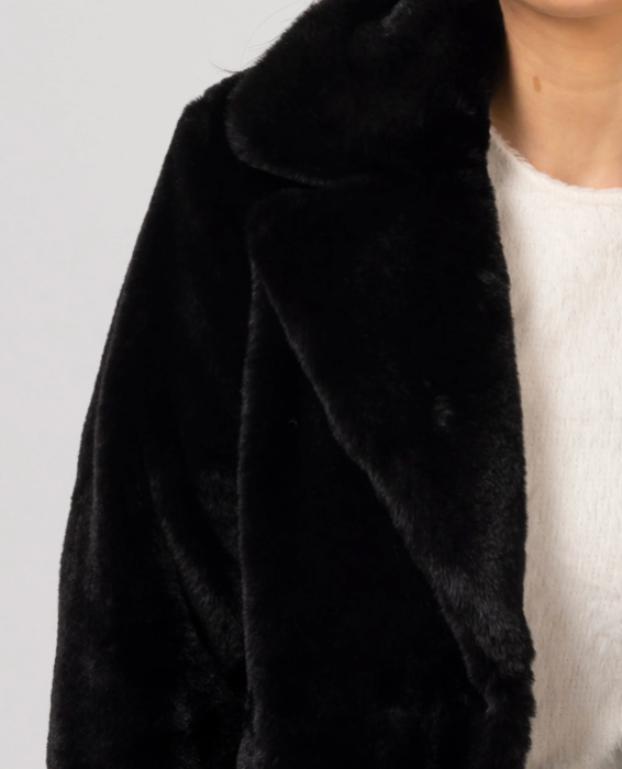 Stella + Gemma AW25 Britta Fur Jacket - Black