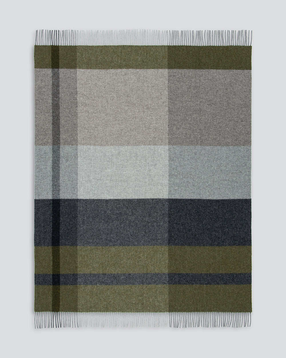 Furtex Brunswick 100% NZ Wool Throw - Olive 130x180cm