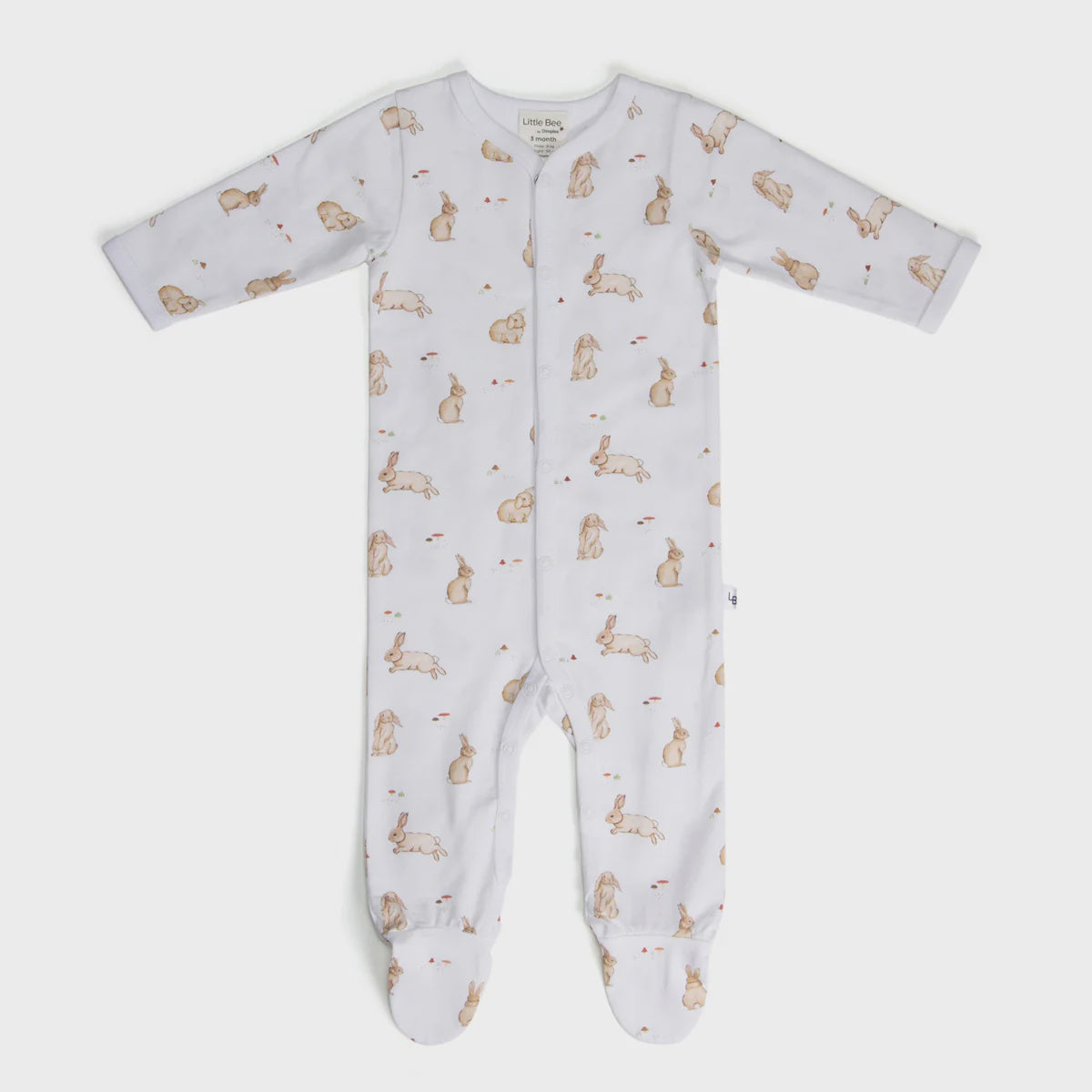 Dimples Cotton Babygrow - Bunny Baby onesie