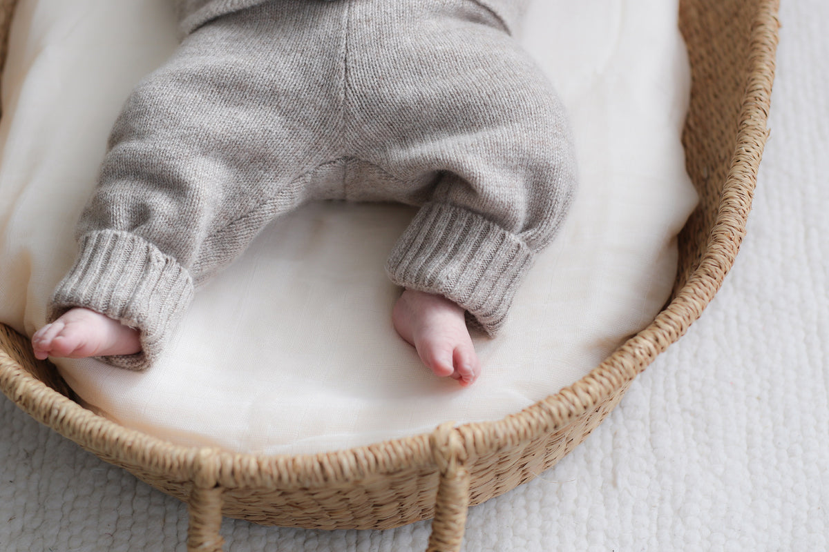 Burrow & Be Baby Knit Pants - Taupe