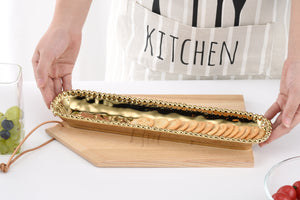 Pampa Bay Monaco Cracker Tray Gold porcelain