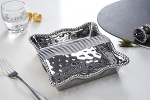 Pampa Bay Verona Luncheon Napkin Holder Silver Porcelain and Titanium