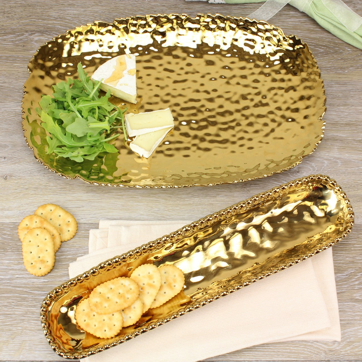 Pampa Bay Monaco Cracker Tray Gold porcelain