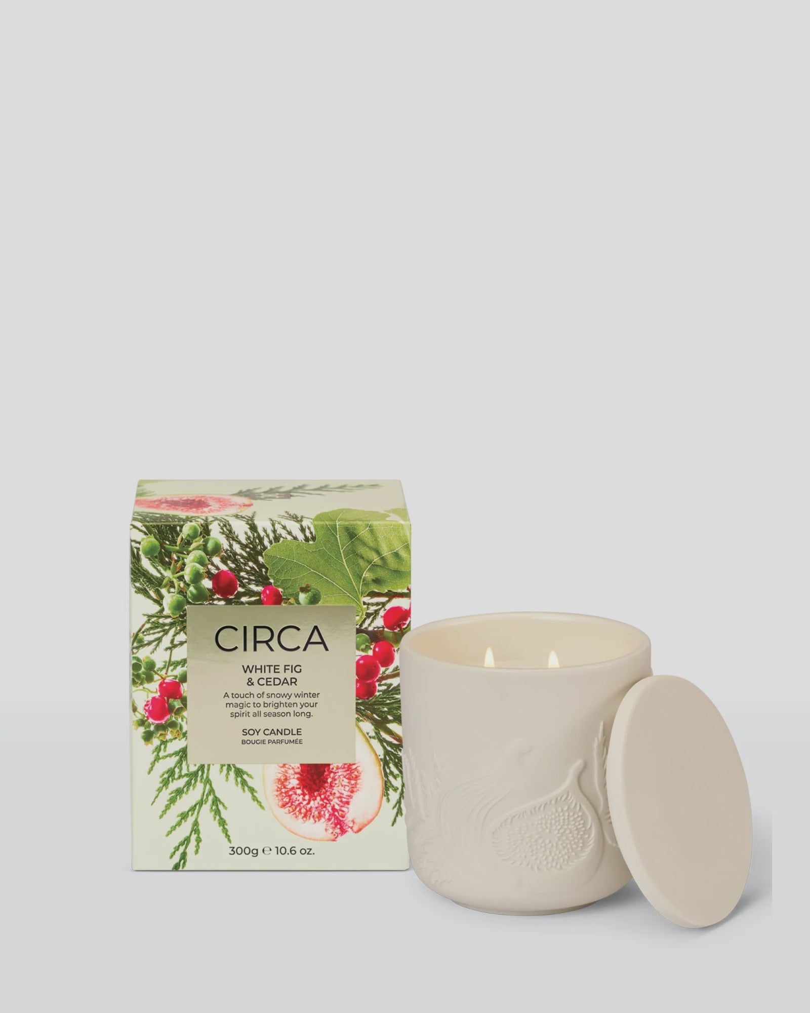 CIRCA 300g Candle - Christmas - WHITE FIG & CEDAR - X26