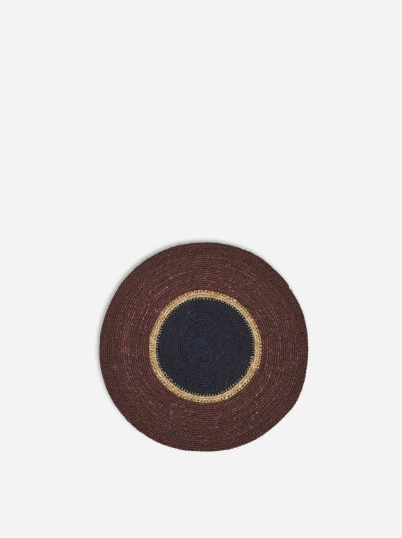 CITTA Pinto Placemat 34cm - Mulberry/Blue Black