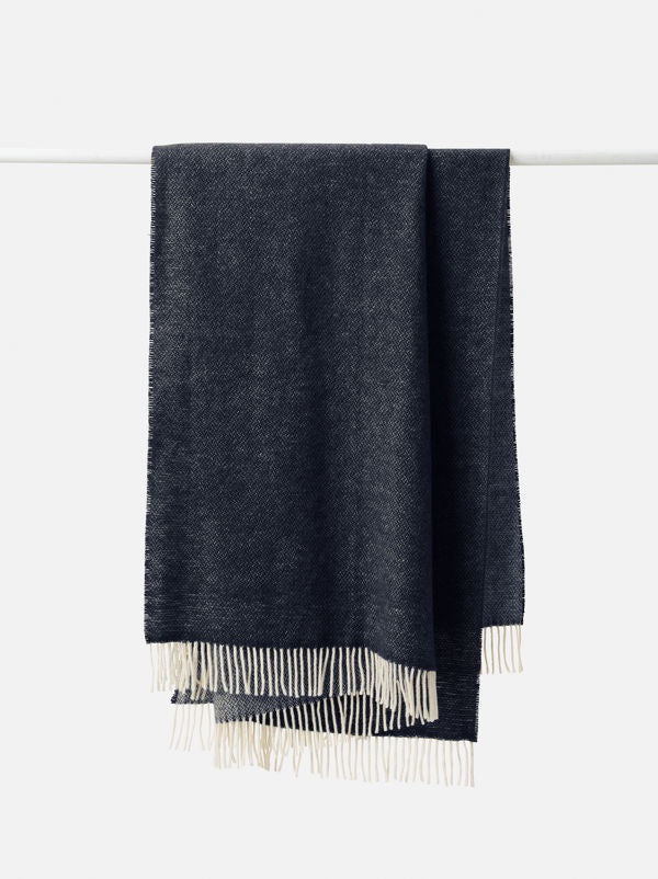 CITTA Wool Throw - Navy