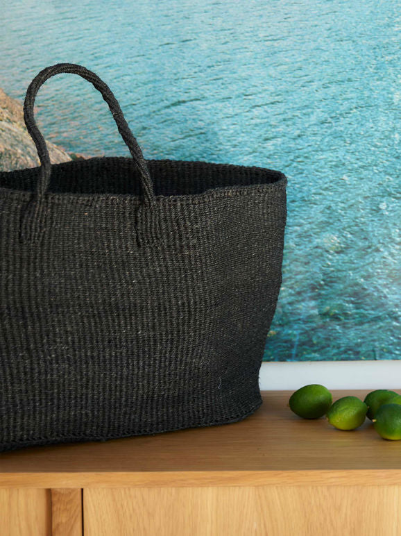 CITTA DESIGN Sisal Oval Basket - Charcoal