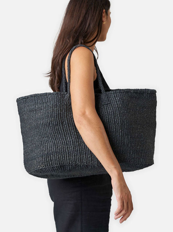 CITTA DESIGN Sisal Oval Basket - Charcoal