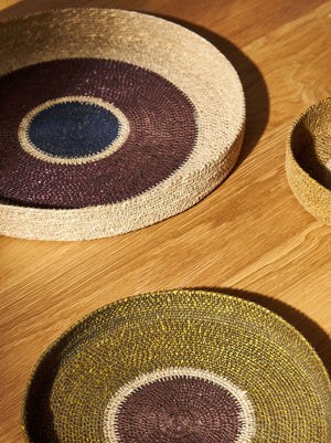 CITTA DESIGN Pinto Basket 38cm Mulberry / Blue Black