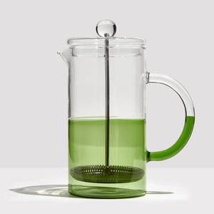 Fazeek Coffee Plunger - Clear + Green