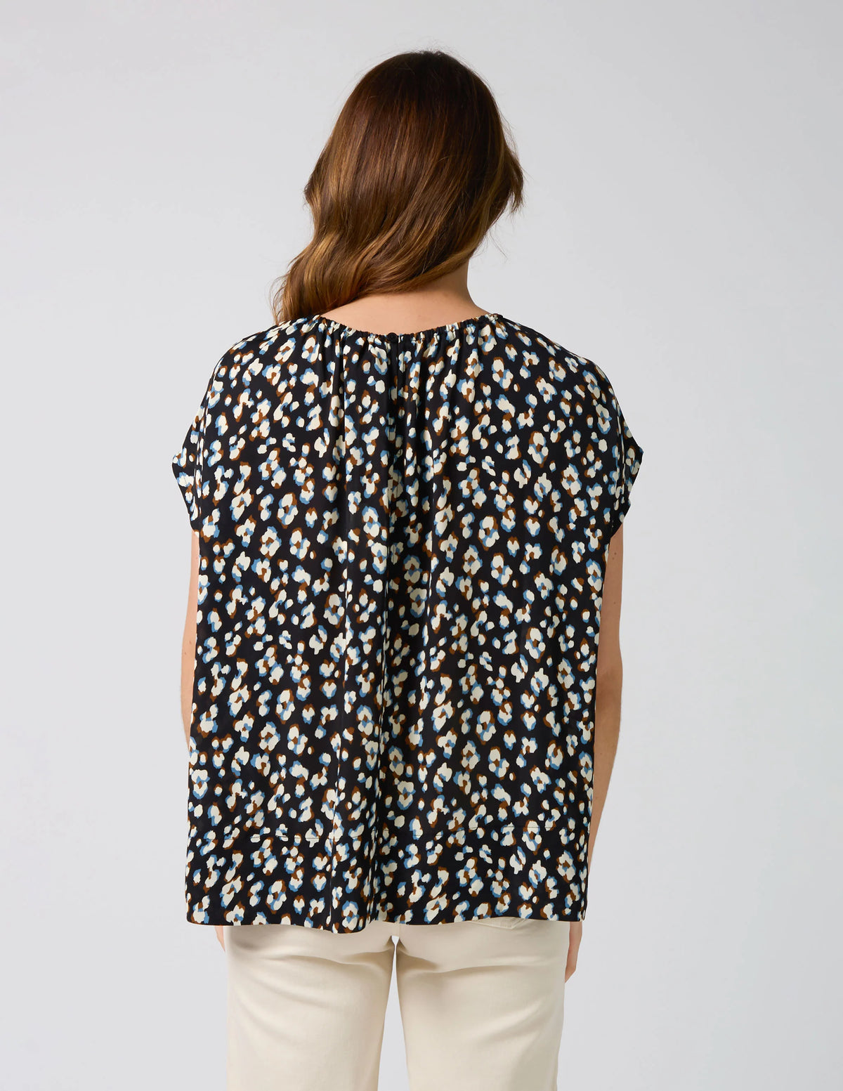 Stella + Gemma Clio Blouse - Navy Leopard