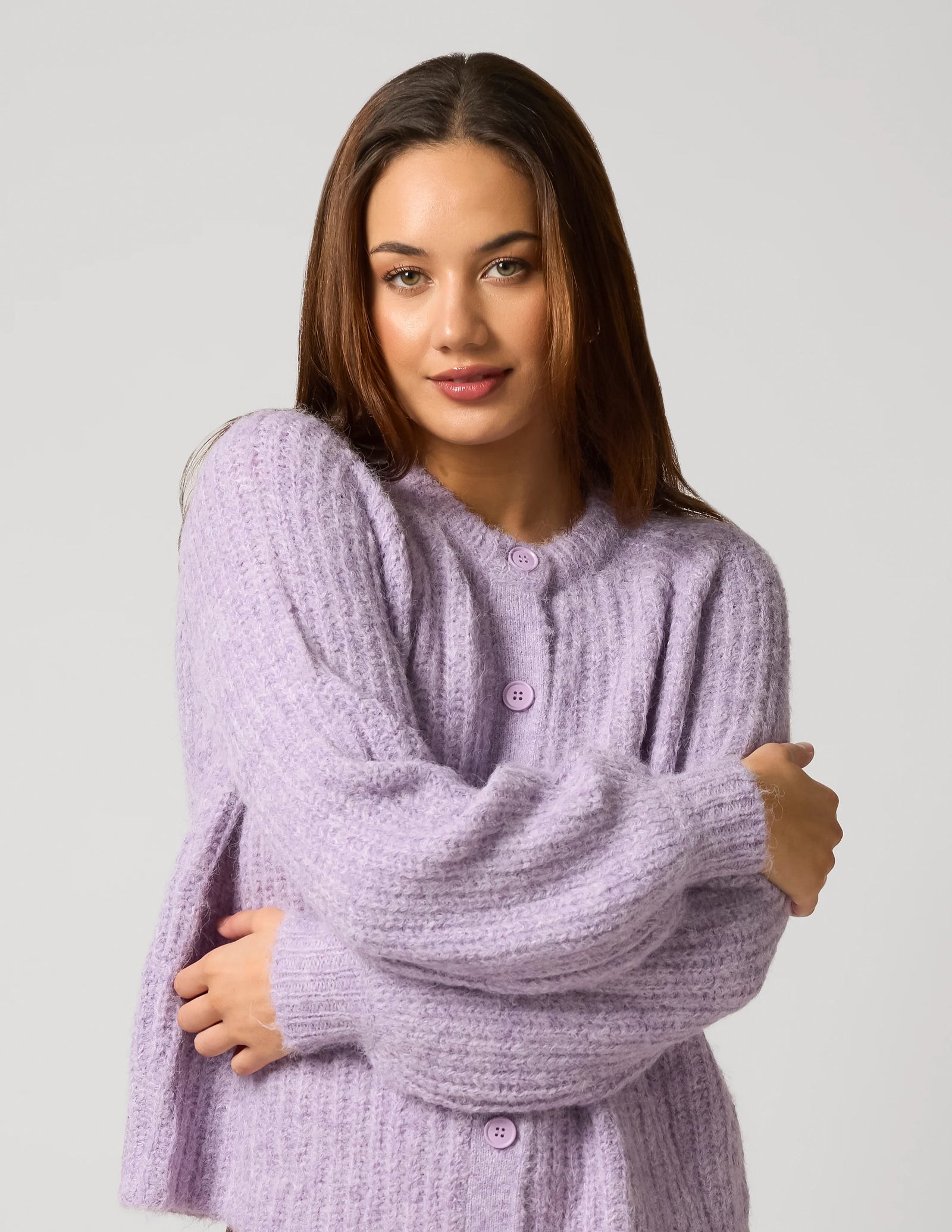 Stella Gemma Knit Corinne Cardigan - Wisteria