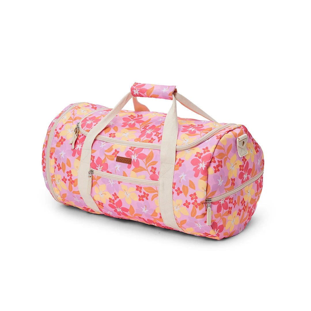 Crywolf Child PACKABLE DUFFEL BAG Hibiscus Daze