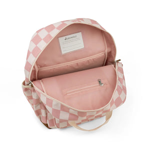 CRYWOLF KNAPSACK Pink Check Pink and white checkered backpack