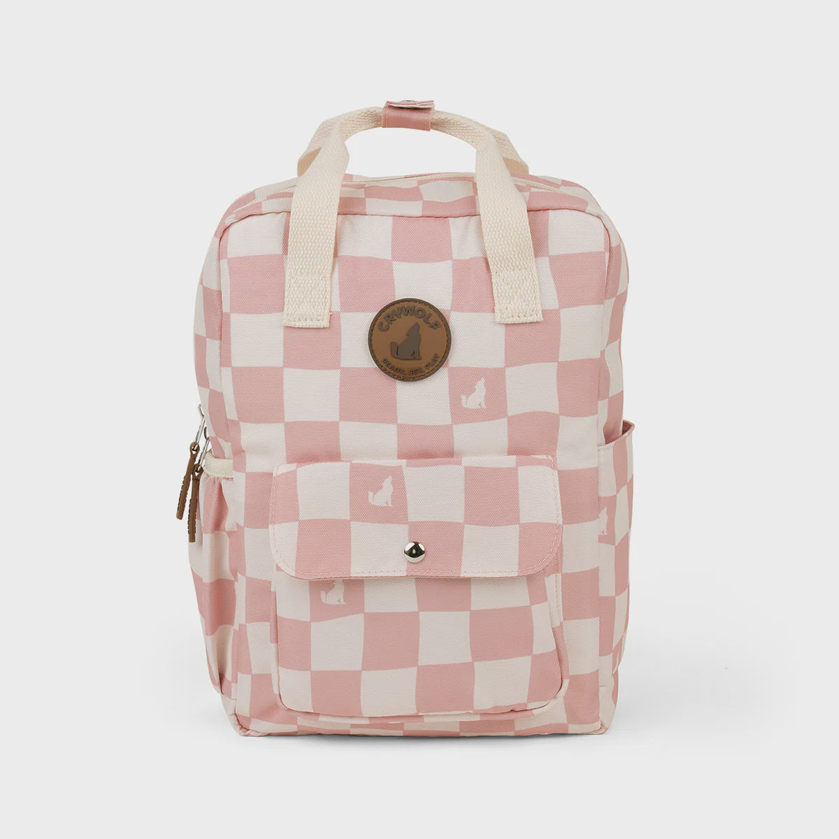 Crywolf MINI BACKPACK Pink Check Pink and white checkered bag